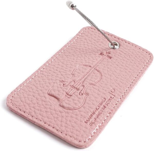 CURTIS Violin wire ID tags for Case, Luggage tag, Bag for instrument (Pink) - Image 3