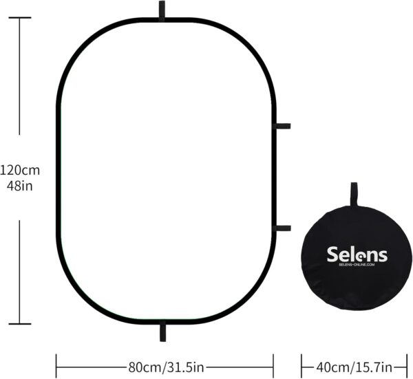 Selens Soft White Diffuser Foldable Light Diffuser Light Diffusion Panel with Carry Bag, Diffuser Fabric Light Modifier for ​TV Production Video Studio Photography Interview Portrait Shots -31x47in… - Image 6