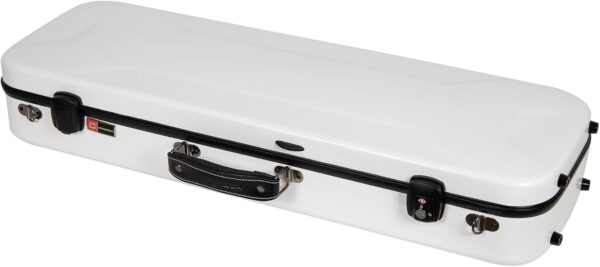 Crossrock Fiberglass Oblong Case fits 4/4 Full-Size Violin, with Accessory Compartments, Removable Shoulder Straps, TSA Lock, Hygrometer-White (CRF2020VWT-R) - Image 4