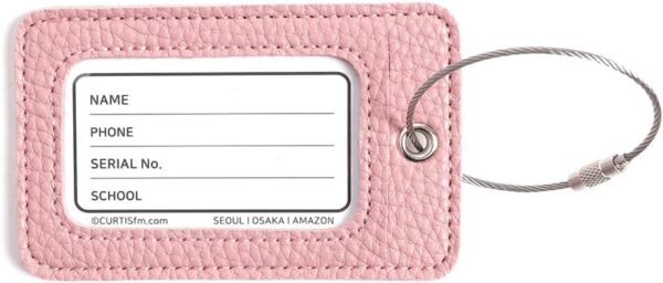 CURTIS Violin wire ID tags for Case, Luggage tag, Bag for instrument (Pink) - Image 2