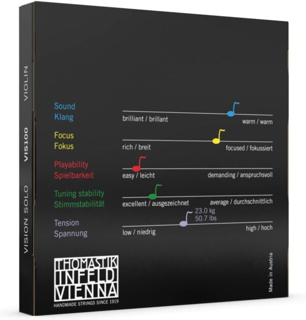 Thomastik-Infeld Vision Solo Violin Set - 4/4 Scale - No. VIS100 - Image 2