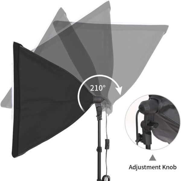 800W 5500K Umbrellas Softbox Continuous Lighting Kit with Backdrop Support System for Photo Studio Product, Portrait and Video Shoot Photography - Image 3