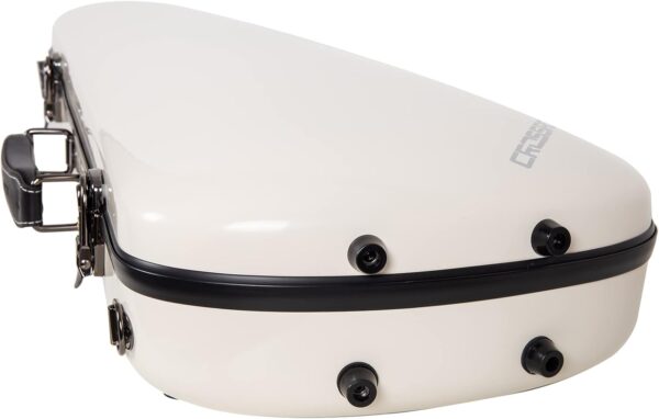 Crossrock Fiberglass Case fits 4/4 Full-Size Violin with Removable Shoulder Straps-Milky White (CRF1020VMW) - Image 7