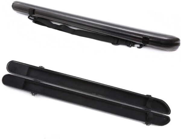 Carbon fiber Violin Viola Cello Bow Case hard carrying case Lightweight violin bow Box Hold 2pcs bow Nice protection (Black) - Image 2