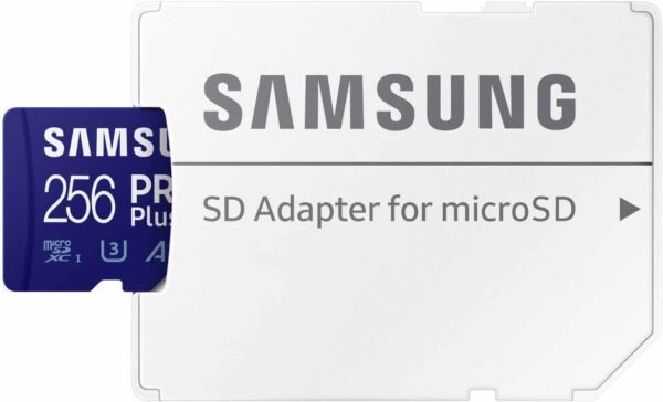 SAMSUNG PRO Plus microSD Memory Card + Adapter, 256GB microSDXC, Up to 180 MB/s, Full HD & 4K UHD, UHS I, C10, U3, V30, A2, for Android Smartphones, Tablets, GoPRO, and DJI Drone (MB MD256SA/AM) - Image 2