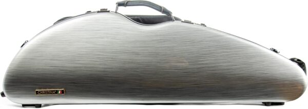 4/4 Full Size Violin case High-Strength Carbon Fiber Half Round Violin Music Bag With Combination Lock and Extra Bag Gray Violin Hard Case (VB-Semicircle-SilveryGrey spot) - Image 6