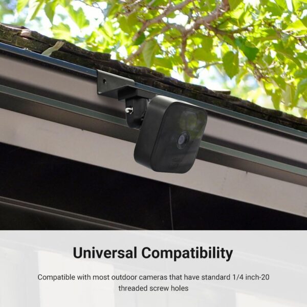 Holicfun Outdoor Security Camera Gutter Mount, Universally Compatible with Ring, Blink, Eufy, Wyze, Google Nest, Arlo, Simplisafe, and More - Up Version, Black, 2 Pack - Image 5