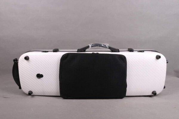 4/4 New violin Case Mixed Carbon fiber Oblong Violin Box Strong Light Full size music Sheet Bag White (white) - Image 4