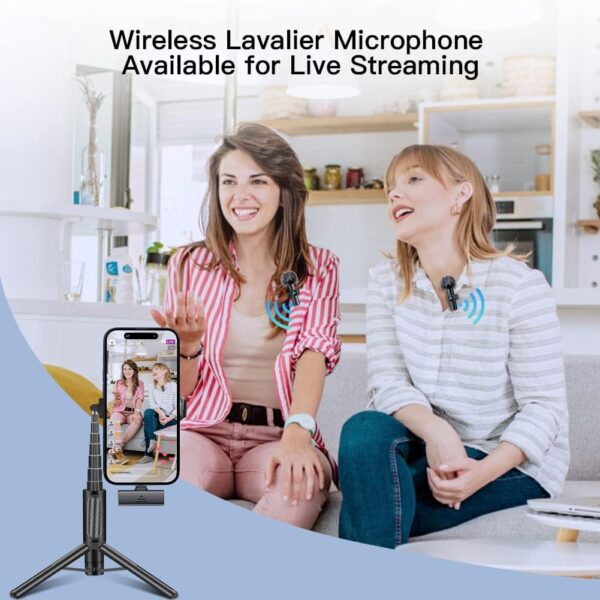 2pcs Lavalier Wireless Microphone for iPhone iPad Video Recording,Mini Microphone for Game Live Streaming,Interviews,YouTube,TikTok,Vlog(Not Applicable for iPhone USB-C Interface) - Image 5