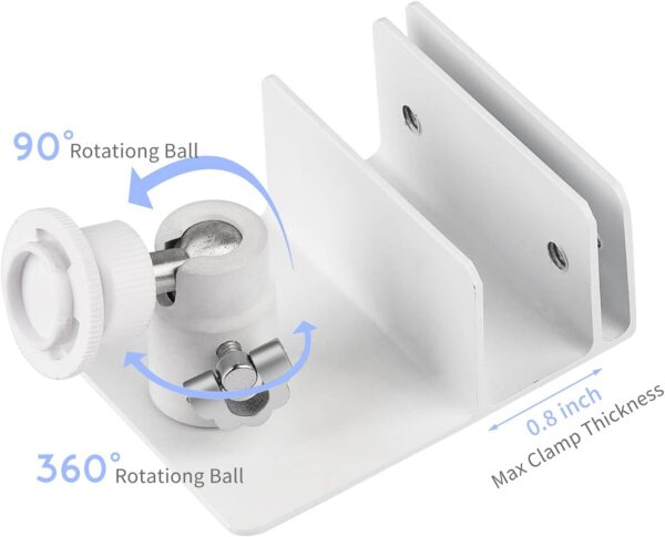 Gutter Mount for Blink Outdoor 4 (4th Gen)/(3rd Gen) & Blink XT / XT2 Camera, Adjustable Weatherproof Aluminum Alloy Mount Bracket for Blink Home Security System (2 Pack, White) - Image 3