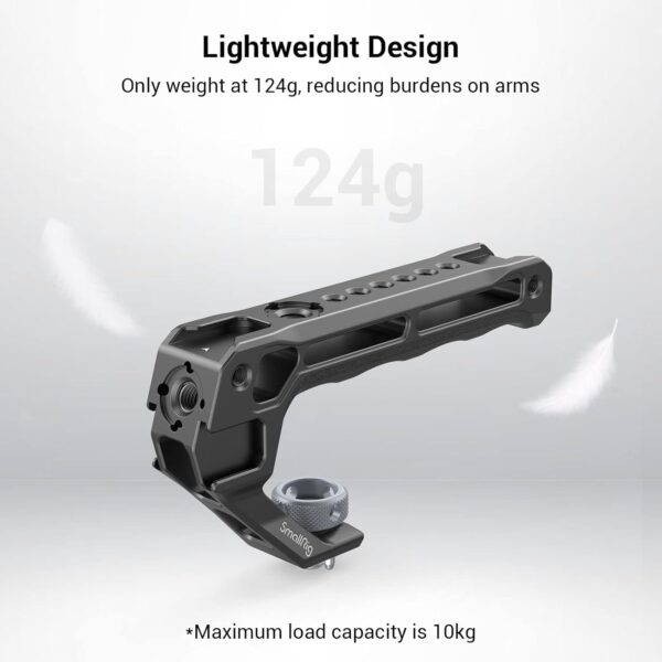 SmallRig Top Handle with 3/8"-16 Locating Pins for ARRI Grip for Camera Cage, Universal Video Rig with 5 Cold Shoe Adapters to Mount DSLR Camera with Microphone/LED Light/Monitor - 3765 - Image 3