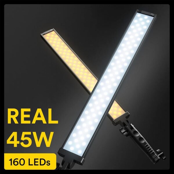 RALENO LED Photography Lighting Kit, LED Light Photography Studio, Continuous Fill Light (45W, 2700K-6500K, 97CRI, 78-Inch Stands) Adjustable Stick Light for Video Recording/YouTube/Streaming - Image 4
