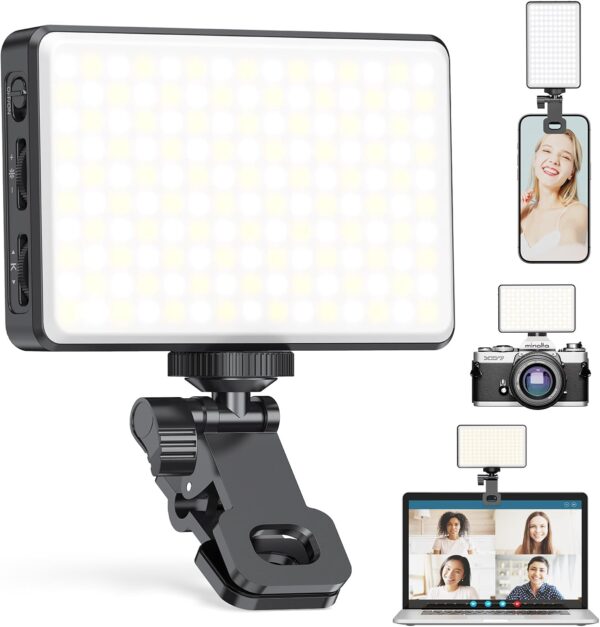 150 LED Phone Light, Selfie Light for Phone, Light for Phone/iPad/iPhone/Camera, 5500Mah Rechargeable Light, 3 Lighting Adjustment Modes, Phone Selfie Light for Photography/TikTok/Vlog/Video