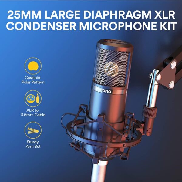 MAONO Podcast Equipment Bundle Audio mixer All-in-One Podcast Production Studio with 3.5mm Microphone for Live Streaming, Podcast Recording, PC, Smartphone, DJ MaonoCaster Lite (AU-AM200-S6 Black) - Image 2