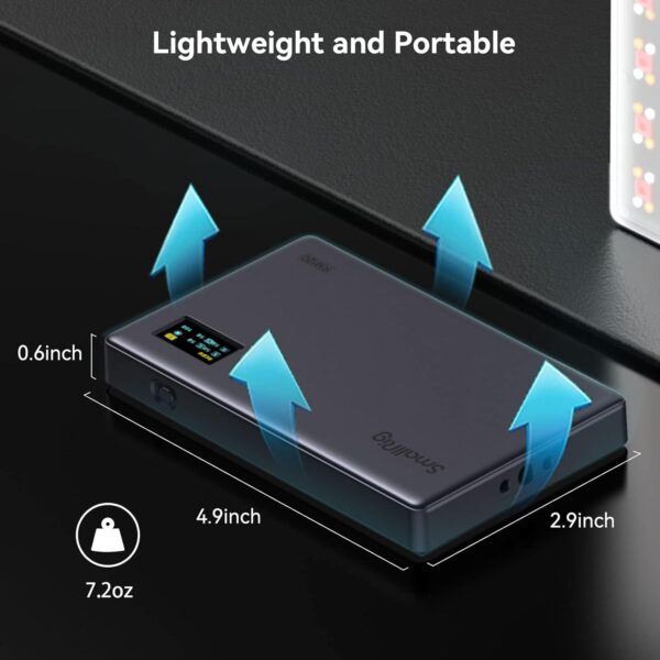 SmallRig RM120 RGB Video Light, 5000mAh 180 Minutes Portable Camera Light 7W Output Power, LED Video Light Panel, 2500-8500K CRI TLCI 98+ for TikTok, Content Creator, Photographer - Image 5