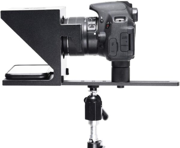 The Original Compact Personal Teleprompter for Video Production. No Studio Required. Perfect for DSLRs, Webcams, and Built-in Laptop Cameras. Use with iOS or Android. - Image 5