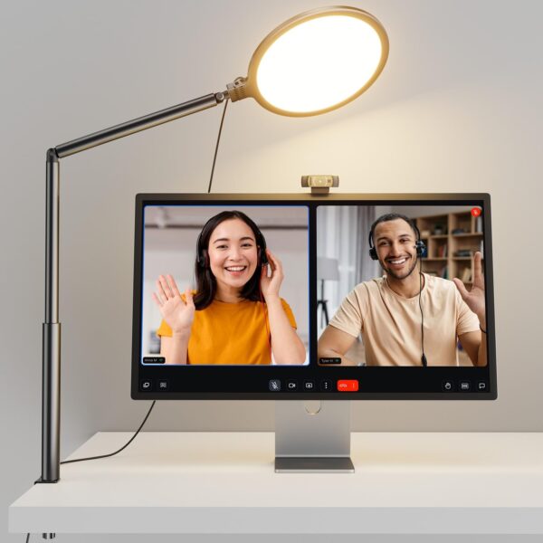 Weilisi 10.2" Desk Ring Light with Stand for Zoom Meetings, Ring Light for Desk with Clamp, 360° Rotate & Flexible Height Video Conference Light, Adjust Arm Desk Lamp Zoom Light for Home Office - Image 8