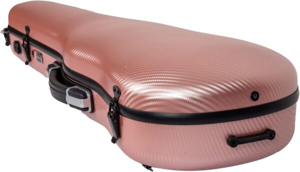 Crossrock Poly Carbon Case fits 4/4 violins, Anti-scratch Shaped Flight Case in Rose Gold(CRF4020SVRG) - Image 4