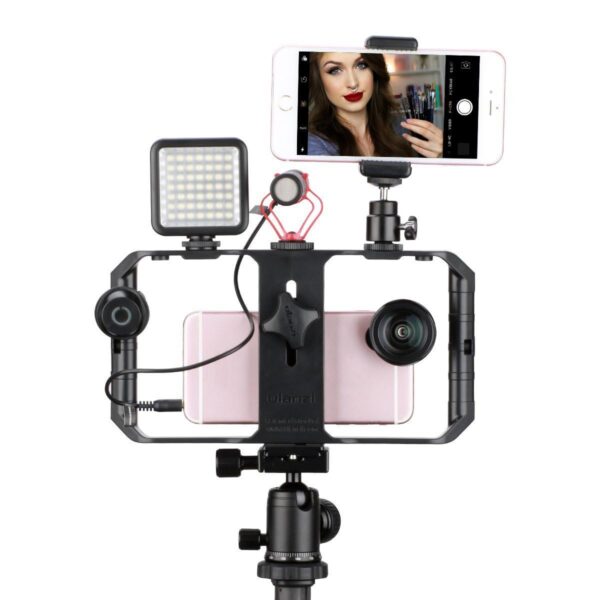 Ulanzi U Rig Pro Video Rig for iPhone, Phone Stabilizer Rig w Triple Cold Shoe Mount,Phone Tripod Mount for iPhone 16 15 14 13 12 11 Pro Max XS Max X 8 plus OnePlus 7 Pro Samsung Google Pixel Vlogging - Image 7