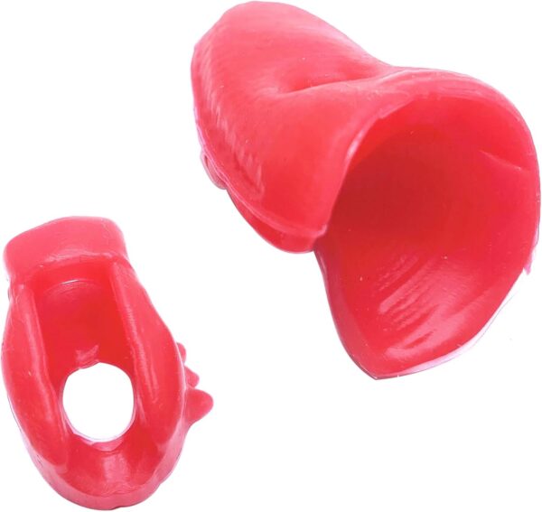 Jiayouy Violin Bow Grip Partner Frog Thumb Stabilizer and Fish Pinky Support Bow Hold Teaching Aid Accessory Red 2Pcs - Image 3