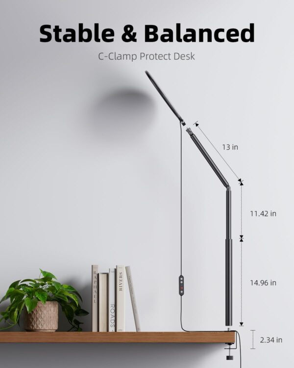 Weilisi 10.2" Desk Ring Light with Stand for Zoom Meetings, Ring Light for Desk with Clamp, 360° Rotate & Flexible Height Video Conference Light, Adjust Arm Desk Lamp Zoom Light for Home Office - Image 5