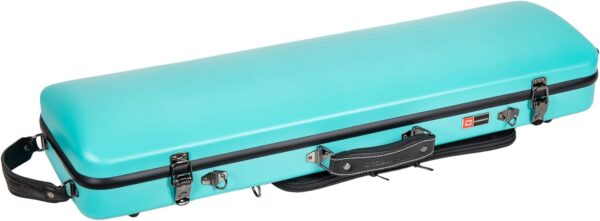Crossrock Poly Carbon Oblong Case fits 4/4 Full-Size Violin, Includes Protective Blanket, Outside Music Pouch, Hygrometer, Accessory Pocket, Detachable Straps -Mint Blue (CRF4050VFMB-R) - Image 6