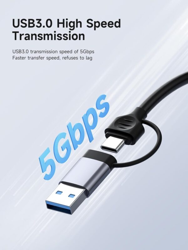 Hagibis USB3.0 Video Capture Card with 100W PD HDMI to USB/USB C 1080P HD 60fps Live and Record Video Audio Game MS2130 for Quest 3 2 Pro VR Switch PS4/5 Live Broadcast, Gaming, Streaming (UHC07P) - Image 7