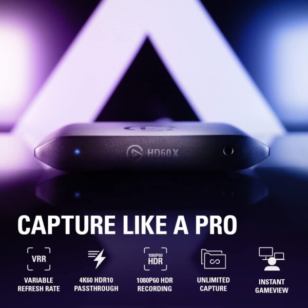 Elgato HD60 X - Stream and Record in 1080p60 HDR10 or 4K30 with Ultra-low Latency on PS5/Pro, PS4/Pro, Xbox Series X/S, Xbox One X/S, in OBS and More, Works with PC and Mac - Image 2