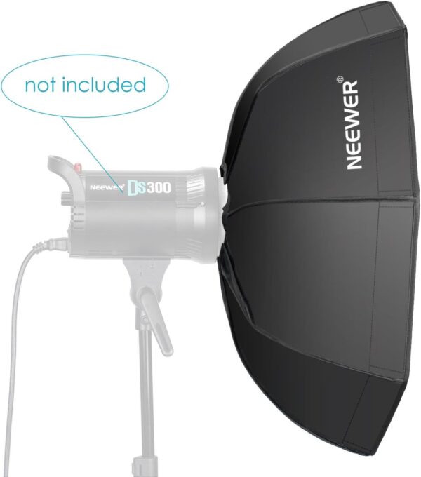Neewer 60 cm Octagonal Softbox and Beauty Dish Photo Studio Combination with Bowens Speedring for Bowens, Perfect for Portrait, Product Photography and Video Shooting - Image 2