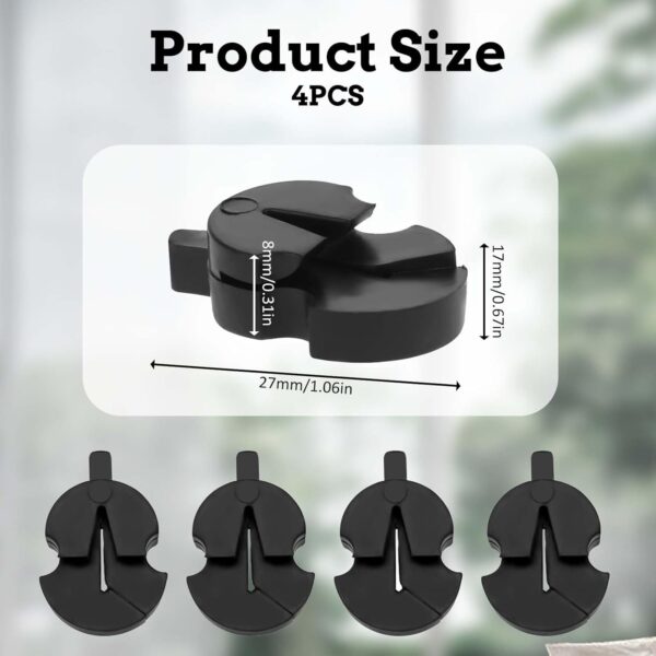 4 PCS Rubber Violin Practice Mute Set, Small Viola Mute, Tourte Style Rubber Mute for All Violins, Practice Mute Violin(Black) - Image 2