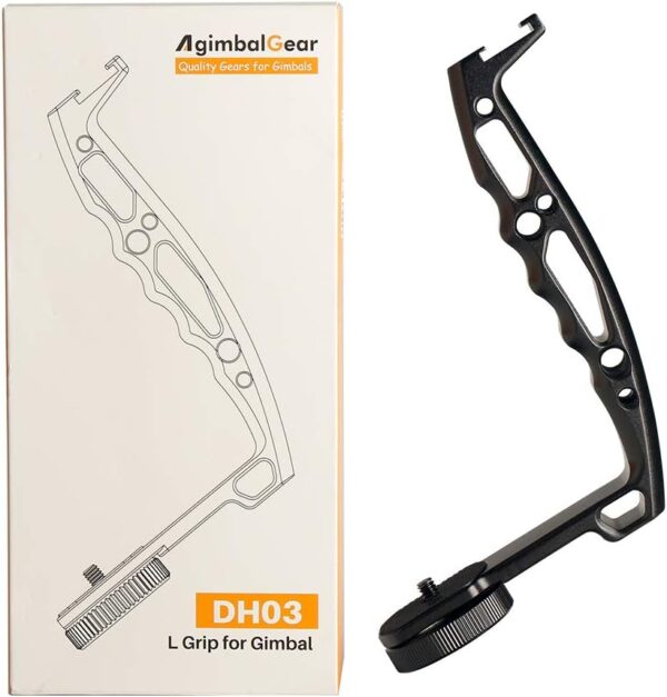 DH03 Handheld Gimbal Grip with Cold Shoe for Mounting Monitors, Microphones, LED Light etc Compatible with DJI Ronin-S, Ronin SC 2, Zhiyun Weebill LAB, Crane 2, Plus, Moza Air Mini Dual Grip - Image 4