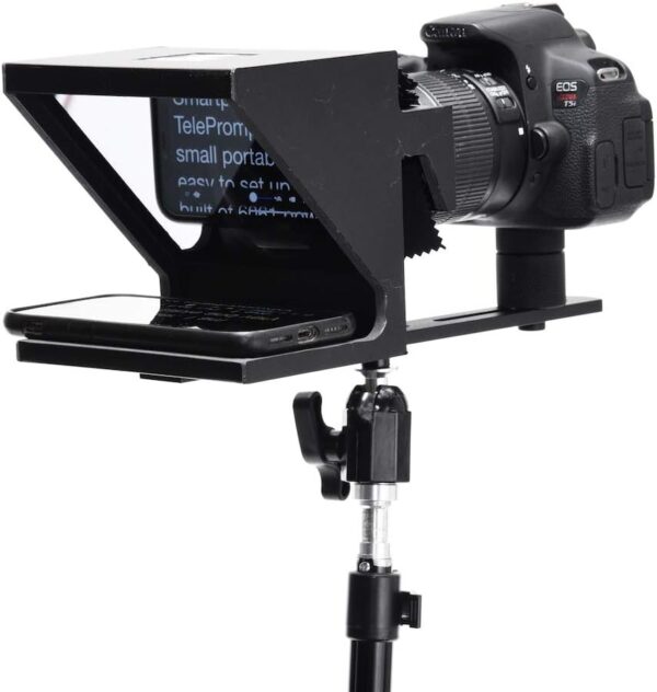 The Original Compact Personal Teleprompter for Video Production. No Studio Required. Perfect for DSLRs, Webcams, and Built-in Laptop Cameras. Use with iOS or Android. - Image 7