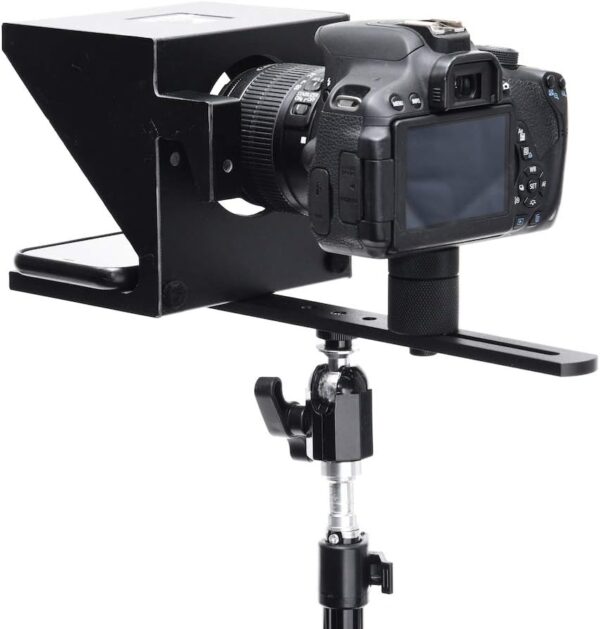 The Original Compact Personal Teleprompter for Video Production. No Studio Required. Perfect for DSLRs, Webcams, and Built-in Laptop Cameras. Use with iOS or Android. - Image 3