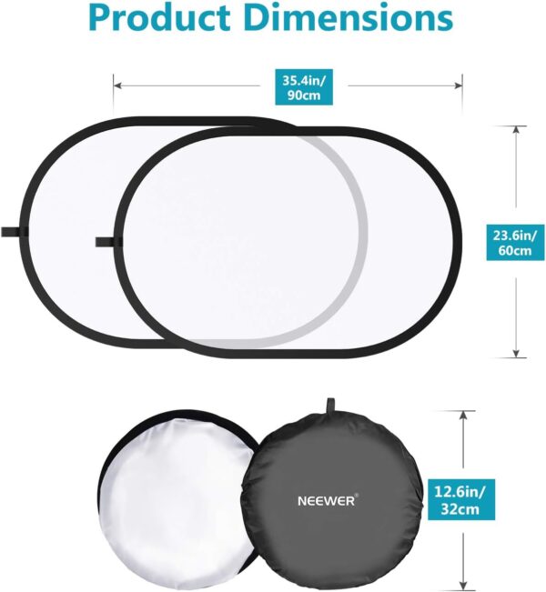NEEWER Light Diffuser Panel for Photography, 23.6"x35"/60x90cm Soft White Diffuser Fabric with Carry Bag, Collapsible Pop Out Light Modifier for Studio and Outdoor Portrait, Product, Video Shooting - Image 5