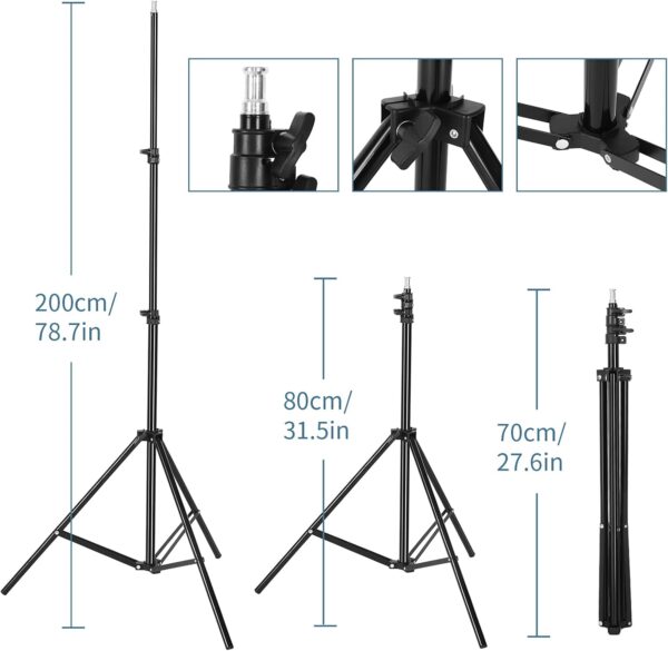 Softbox Lighting Kit, Studio Lights with 2 135W Bulbs 5500K Continuous Photography Lighting Kit for Filming Portrait Product Shooting Photography Video Recording - Image 4