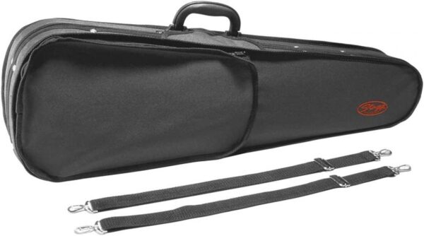 Stagg HVB3 Light Weight Violin Shaped Soft Case for 3/4-Size Violin with Adjustable Shoulder Straps - Black