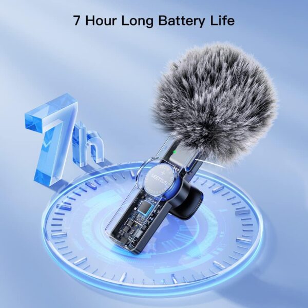 2pcs Lavalier Wireless Microphone for iPhone iPad Video Recording,Mini Microphone for Game Live Streaming,Interviews,YouTube,TikTok,Vlog(Not Applicable for iPhone USB-C Interface) - Image 3