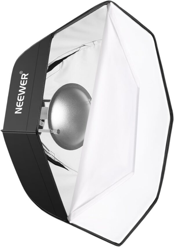 Neewer 60 cm Octagonal Softbox and Beauty Dish Photo Studio Combination with Bowens Speedring for Bowens, Perfect for Portrait, Product Photography and Video Shooting