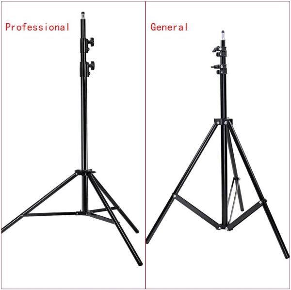 NEEWER PRO 9feet/260cm Spring Loaded Heavy Duty Photography Photo Studio Light Stands with 1/4" Screw & 5/8 Stud for Video, Portrait and Photography Lighting (2 Packs) - Image 2