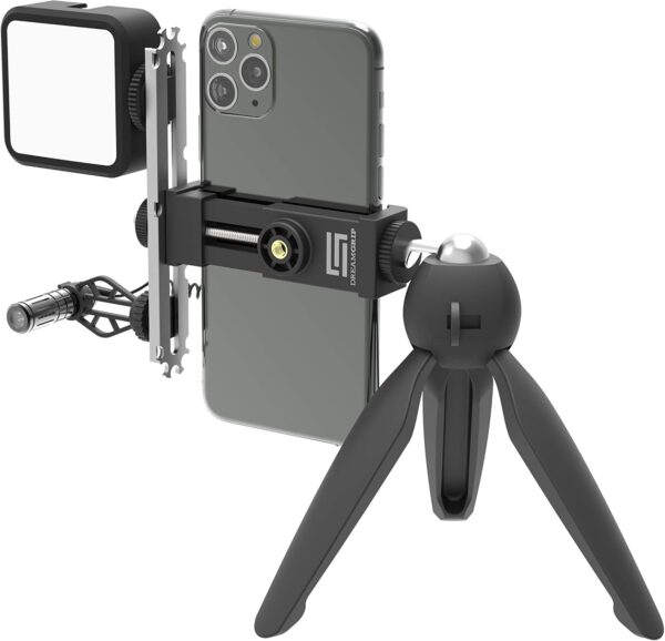 SCOUT MOJO 2 Plus Modular Rig Kit with 3 Microphones,LED Light,and ALL-IN Accessories Set for PRO Video Production with Any Smartphone for Journalists,Vloggers,YouTubers,and Content Creators - Image 5