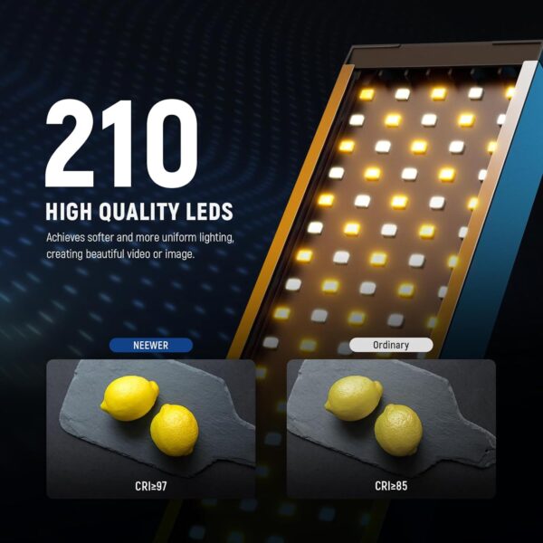 NEEWER Upgraded LED Video Light Stick & 2.4G Remote Kit, 2 Pack Handheld Dimmable 3200K~5600K CRI97+ Video Lighting with Stands/Filters/Bag for YouTube Video Recording Photography Gaming, BH20B Black - Image 3