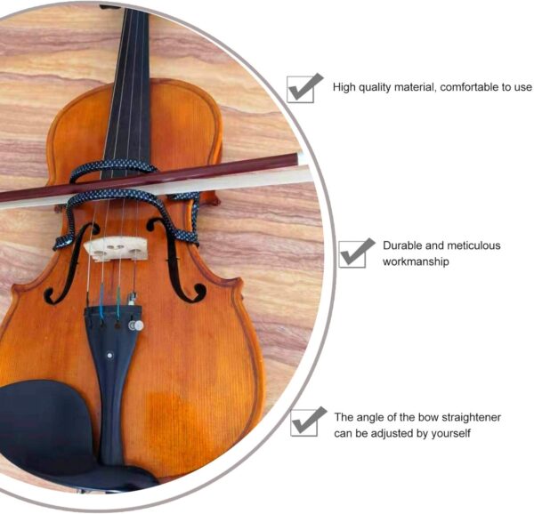 HEALLILY Violin Bow Straighten Corrector Tool Guide Fiddle Bow Collimator Beginner Starter Violin Training Teaching Accessory 8X10CM - Image 5