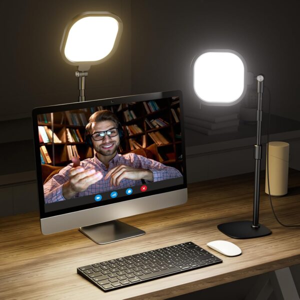 Zoom Lighting for Computer, Adjustable Desk Lighting for Video Calls, 30 Light Modes Video Conference Light, Desk Ring Light with Stand for Webcam, Meetings, Live Stream, Home Office. CRI 97.8 - Image 9