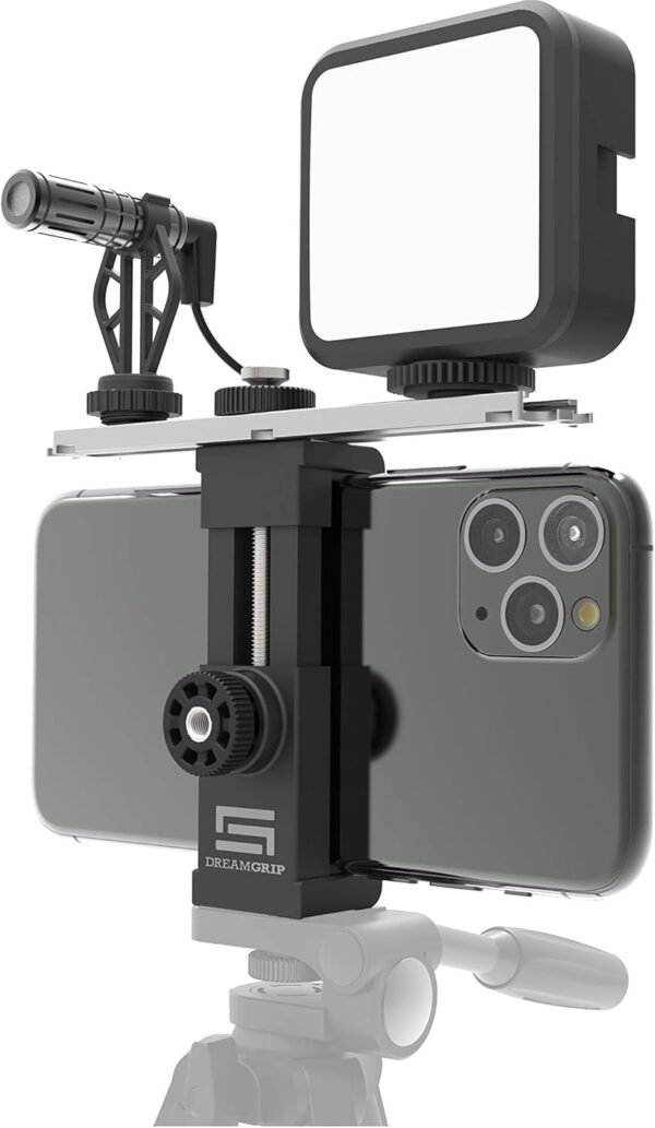 SCOUT MOJO 2 Plus Modular Rig Kit with 3 Microphones,LED Light,and ALL-IN Accessories Set for PRO Video Production with Any Smartphone for Journalists,Vloggers,YouTubers,and Content Creators - Image 4