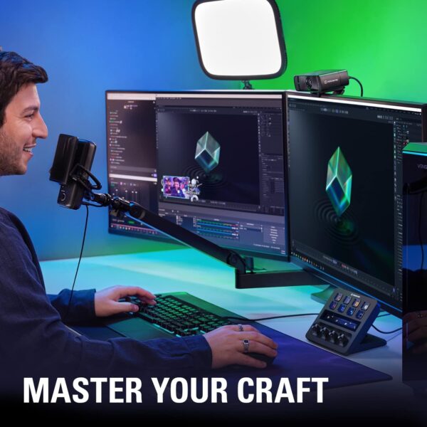 Elgato Stream Deck +, Audio Mixer, Production Console and Studio Controller for Content Creators, Streaming, Gaming, with customizable touch strip dials and LCD keys, works with Mac and PC - Image 9