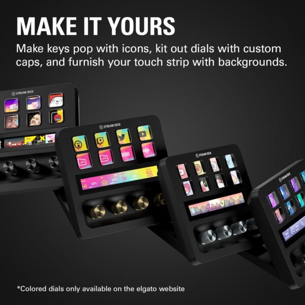 Elgato Stream Deck +, Audio Mixer, Production Console and Studio Controller for Content Creators, Streaming, Gaming, with customizable touch strip dials and LCD keys, works with Mac and PC - Image 6