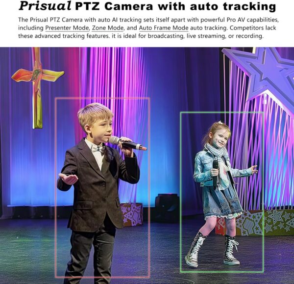 Full NDI Camera 20X Optical Zoom Live Streaming Auto Tracking Camera with HDMI/3G-SDI/USB/NDI 60fps Video Output for Video Production (Embed Latest Newtek NDI SDK) - Image 5