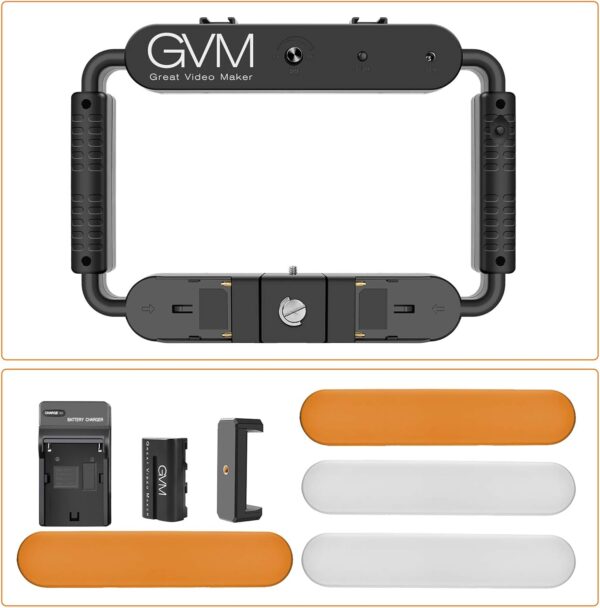 GVM Great Video Maker LED Ring Light 5600K Selfie Light, Smartphone Video Rig & Phone Video Stabilizer for Camera, Smartphone, Makeup, YouTube Setup, Self-Portrait Shooting with Bluetooth - Image 7