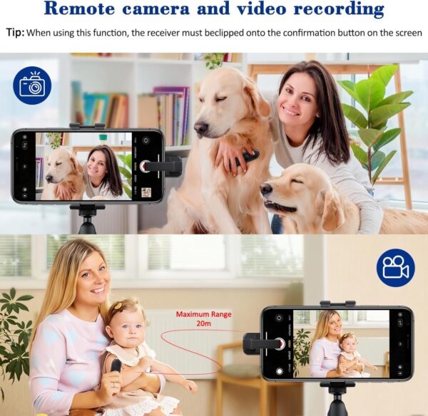 RF Remote Control Page Turner for Kindle Paperwhite Oasis Scribe Kobo,Clicker Page Turner Kindle Accessories for iPhone,iPad, Android Tablets Reading Novels,Camera Video Record&Shutter Selfie - Image 8