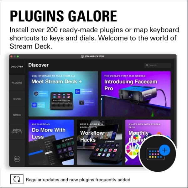 Elgato Stream Deck +, Audio Mixer, Production Console and Studio Controller for Content Creators, Streaming, Gaming, with customizable touch strip dials and LCD keys, works with Mac and PC - Image 7